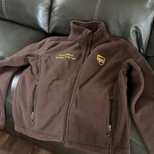 Port Authority women’s Brown Fleece Bomber Jacket